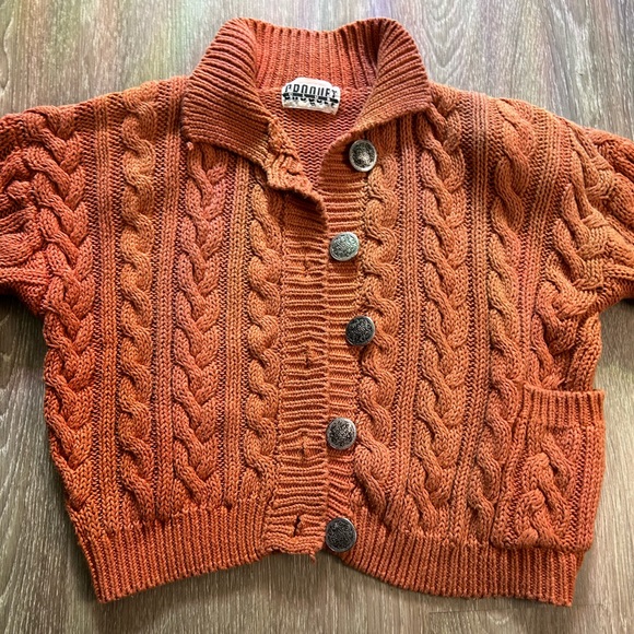 Croquet Club Sweaters Vintage Croquet Club Orange Knit Sweater